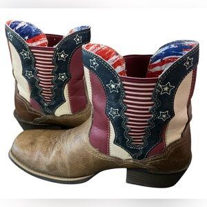 Justin Chellie Patriot Western Boots size 9.5B